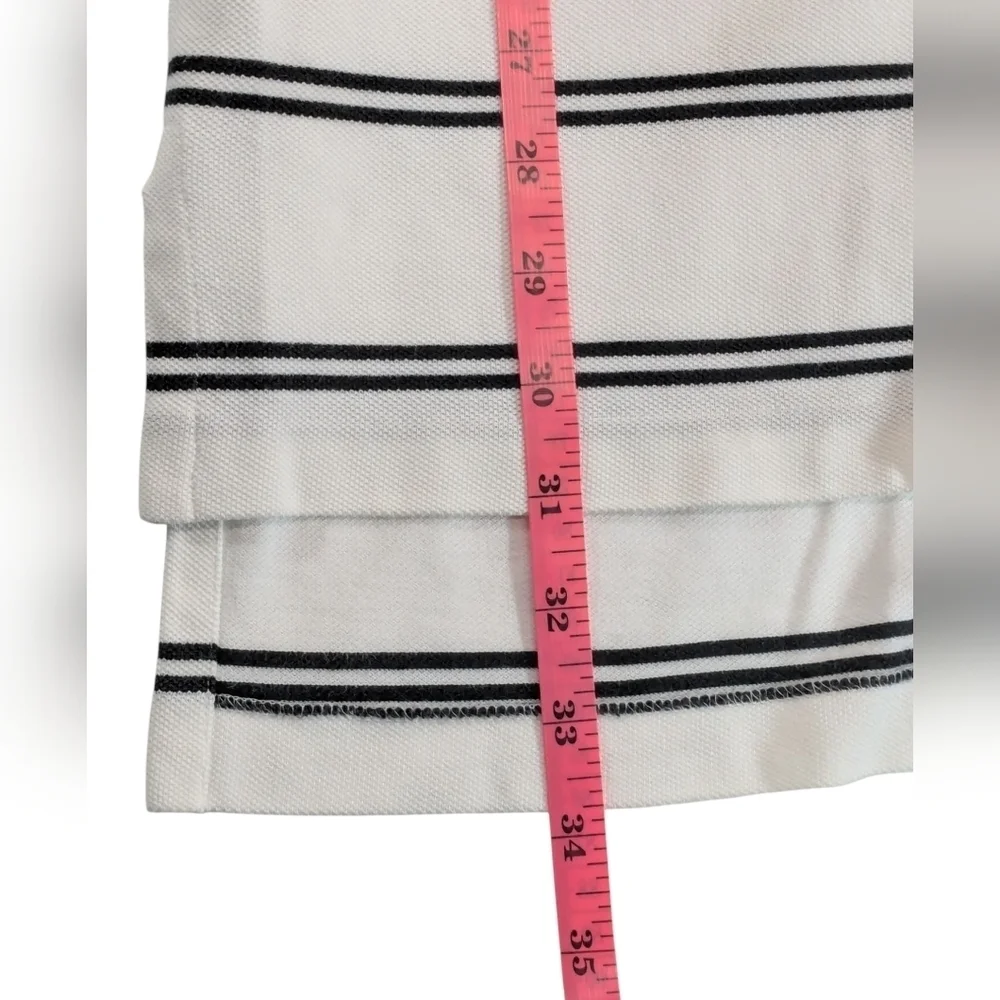 Polo by Ralph Lauren Men's White & Black Strips Short Sleeve Cotton Shirt Sz.XL